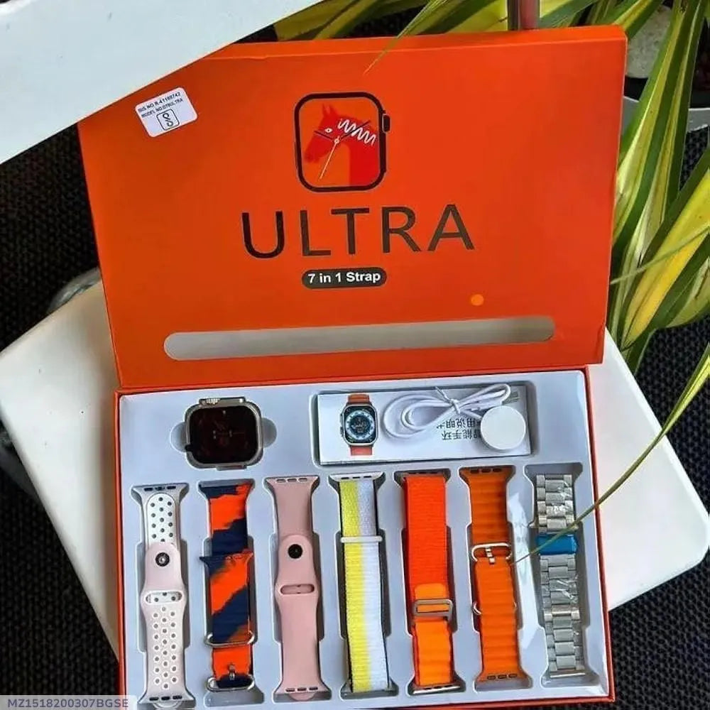 7 in 1 Smart Watch Multicolor Strap Bundle