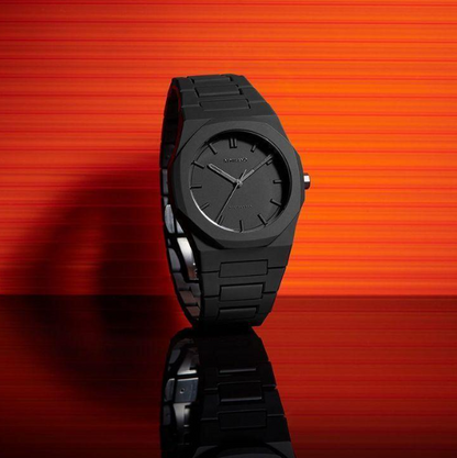 Men's Black Quartz Watch Lightweight Casual Wear