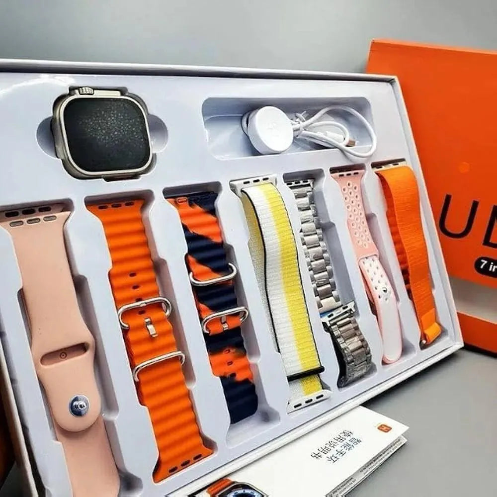 7 in 1 Smart Watch Multicolor Strap Bundle