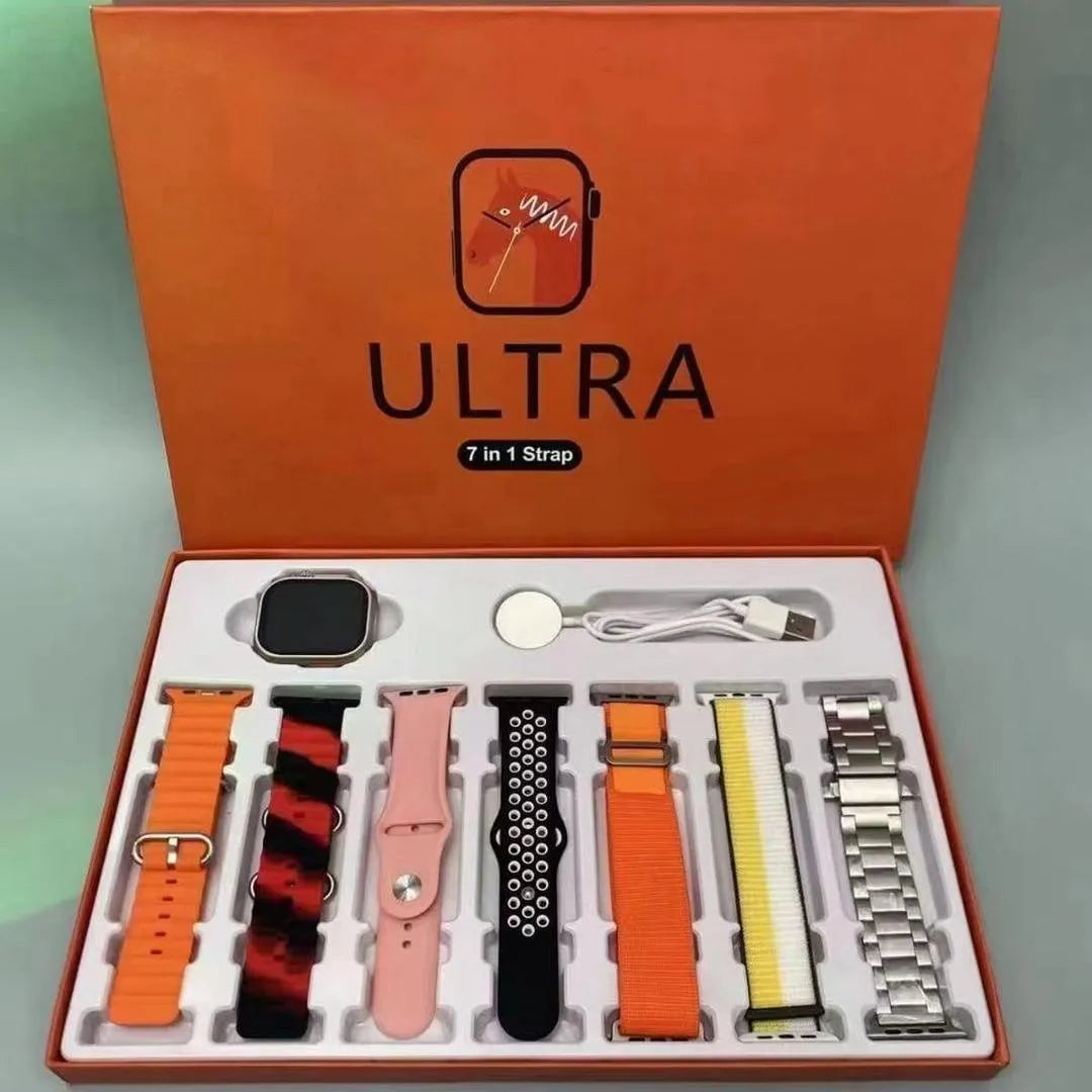 7 in 1 Smart Watch Multicolor Strap Bundle