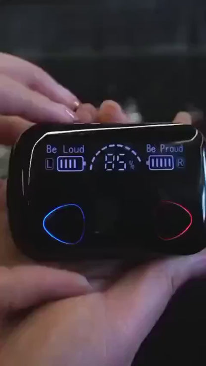 Black Long-Lasting Battery With Fast Charge 10 Earbuds