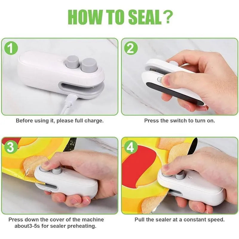 Portable USB C-Sealing Machine White